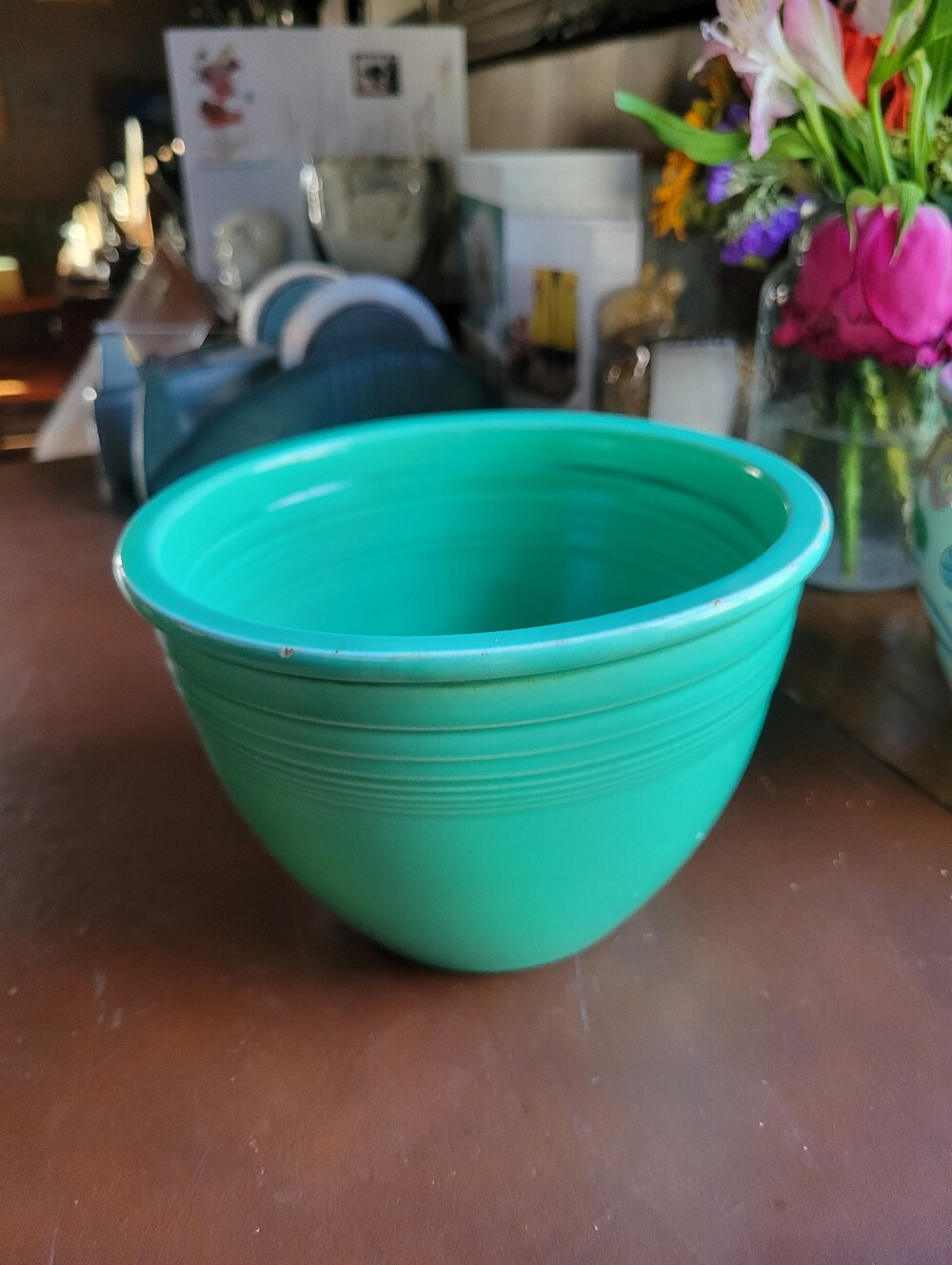 Vintage Fiesta Original Light Green Mixing Bowl #3 by Homer Laughlin Not Perfect